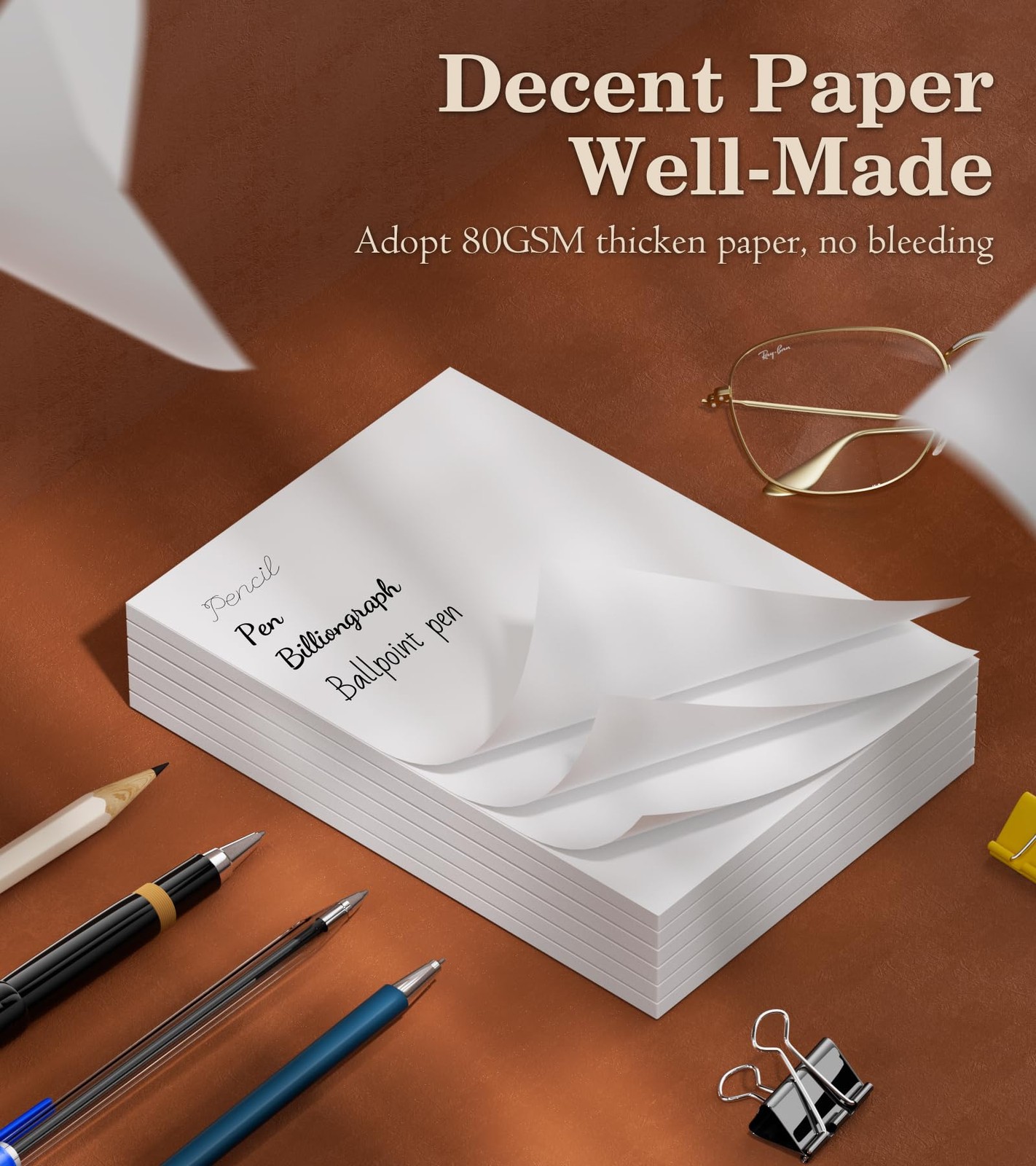 Notepads 4×6 – Blank Memo Pads – 50 Sheets per Notepad – Set of 6, Small Writ…