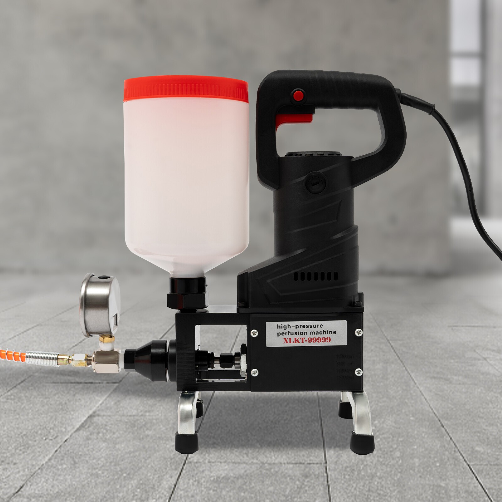 0-10000PSI Electric Grouting Machine High Pressure Grouting Injection Pump 1100W