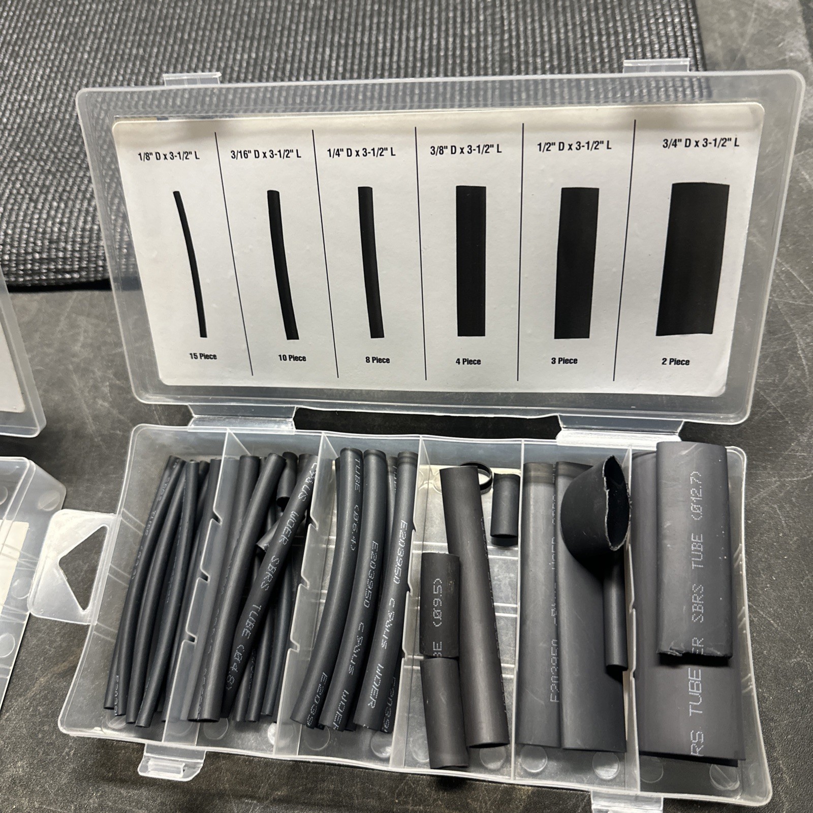 Heat Shrink Assortment Lot – Misc Pieces- New – All Sizes Shown – As Is Lot