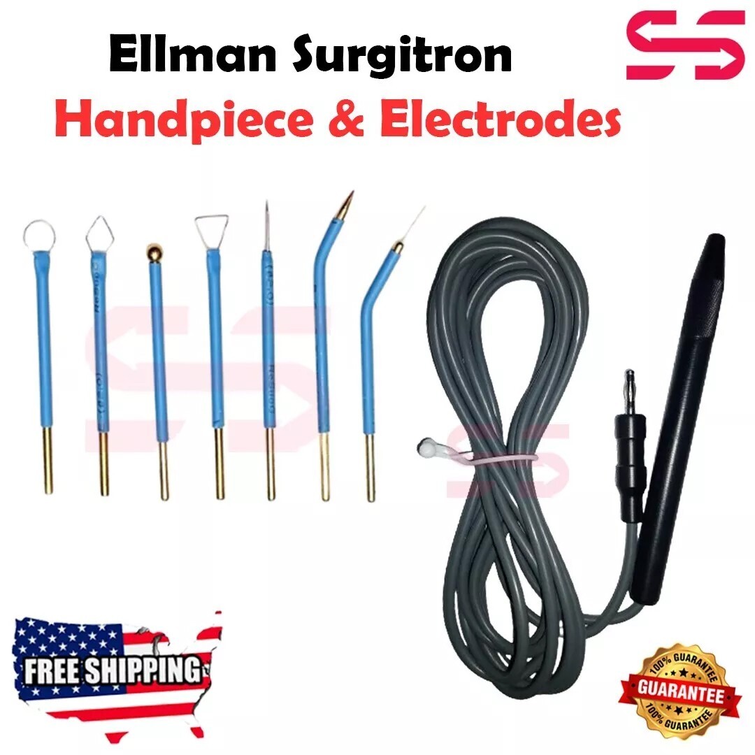 Ellman Surgitron Handpiece & Electrodes Set CE Certified Reusable- Tungsten Tips