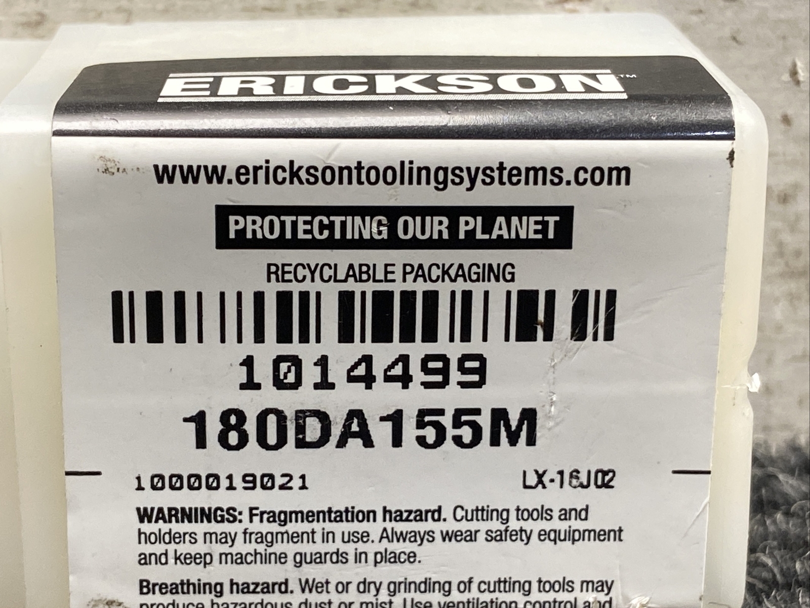 New Erickson 180DA155M Collet Tool Holder