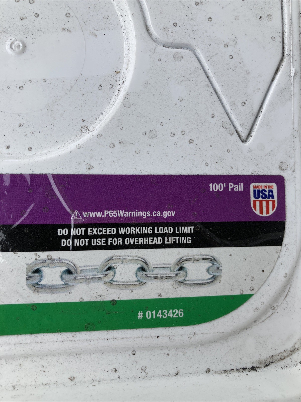 Campbell Chain & Fittings T0143426 1/4″ Grade 30 Proof Coil Chain, Zinc Plated,