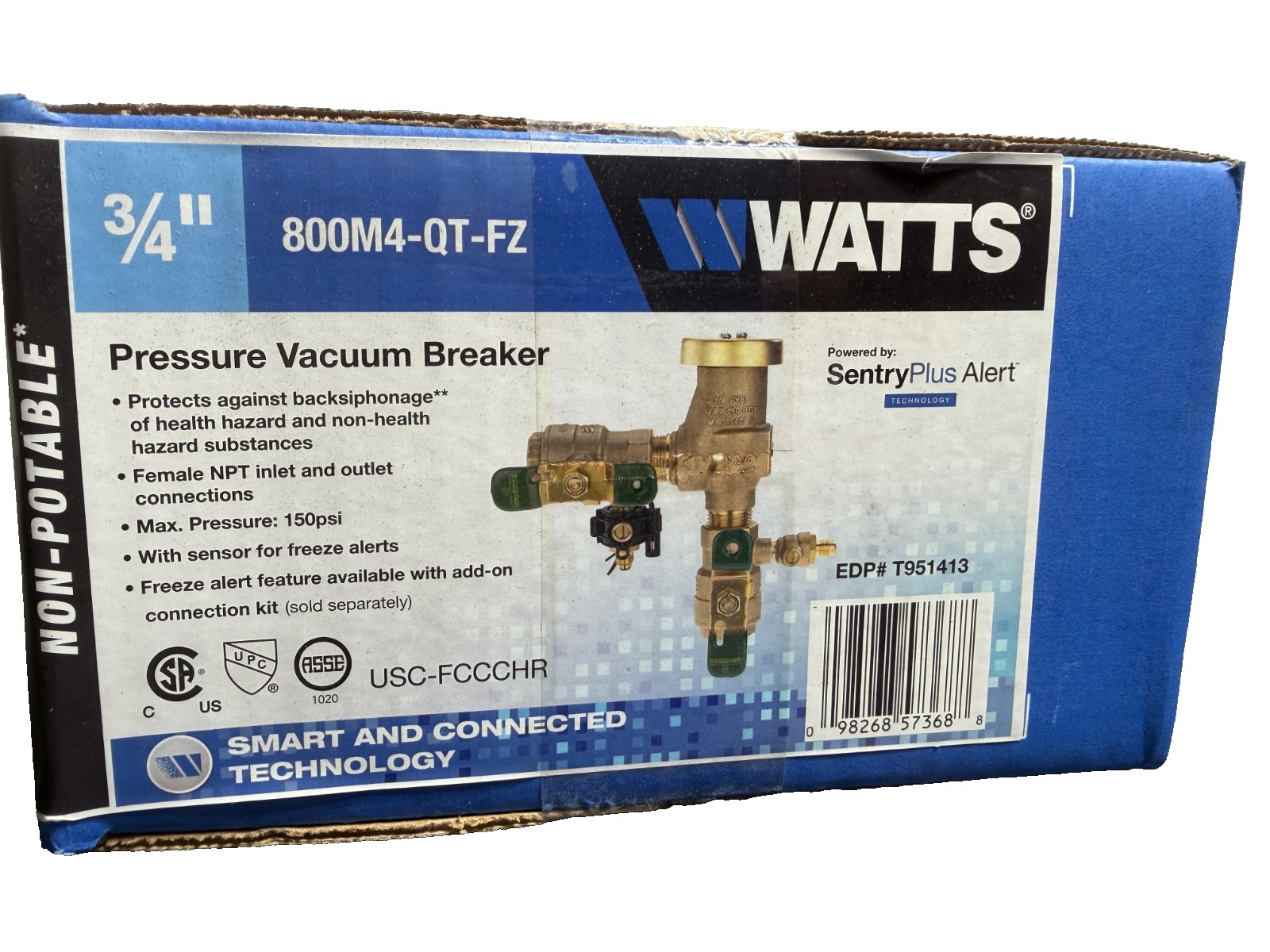 Watts 3/4 in. Bronze Anti-Siphon Pressure Vacuum Breaker w/ Quarter Turn Shutoff