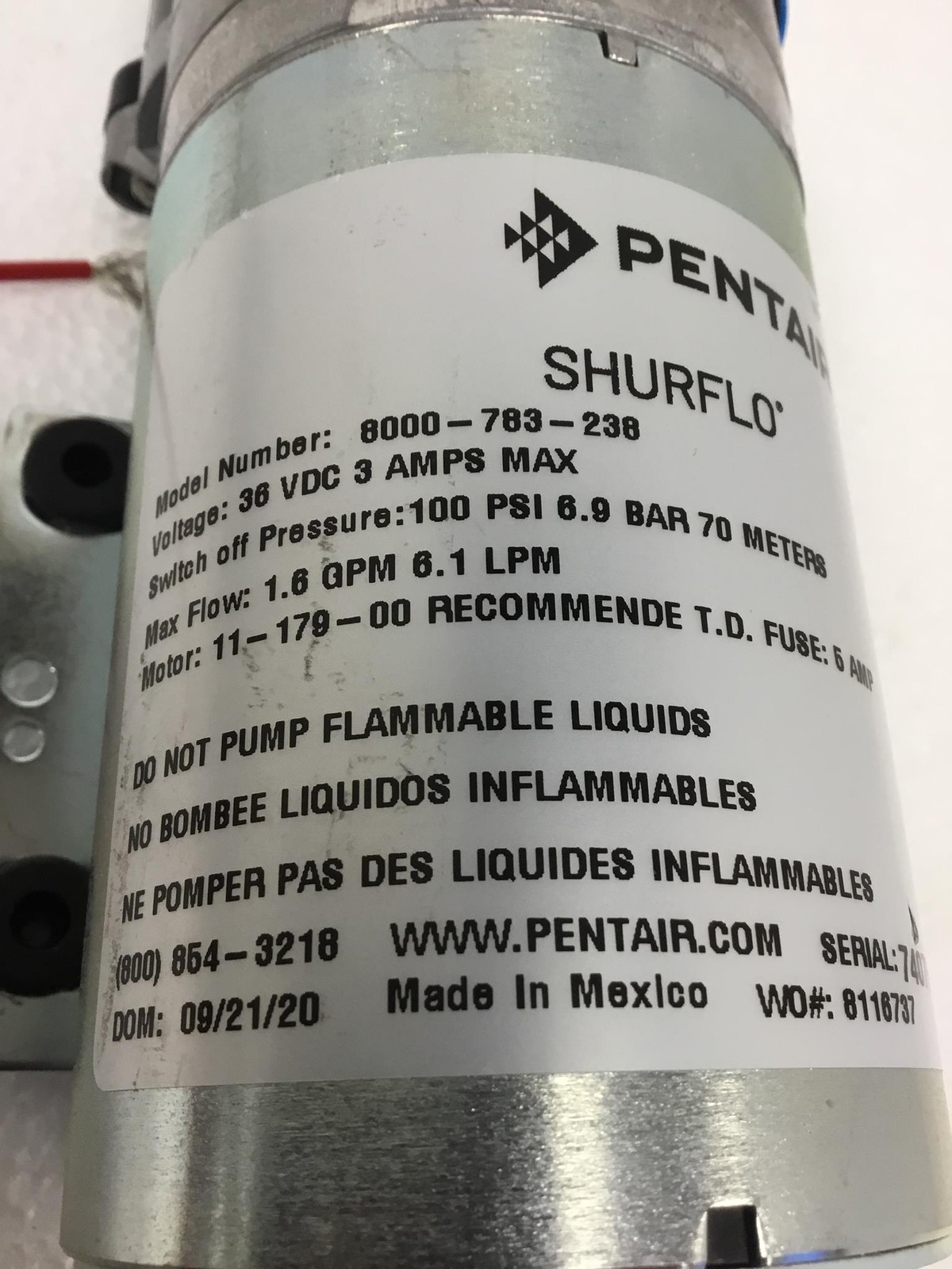 12x New SHURFLO 8000-783-238 Diaphragm Pump 3 Chamber 1.6 GPM 36VDC Pentair