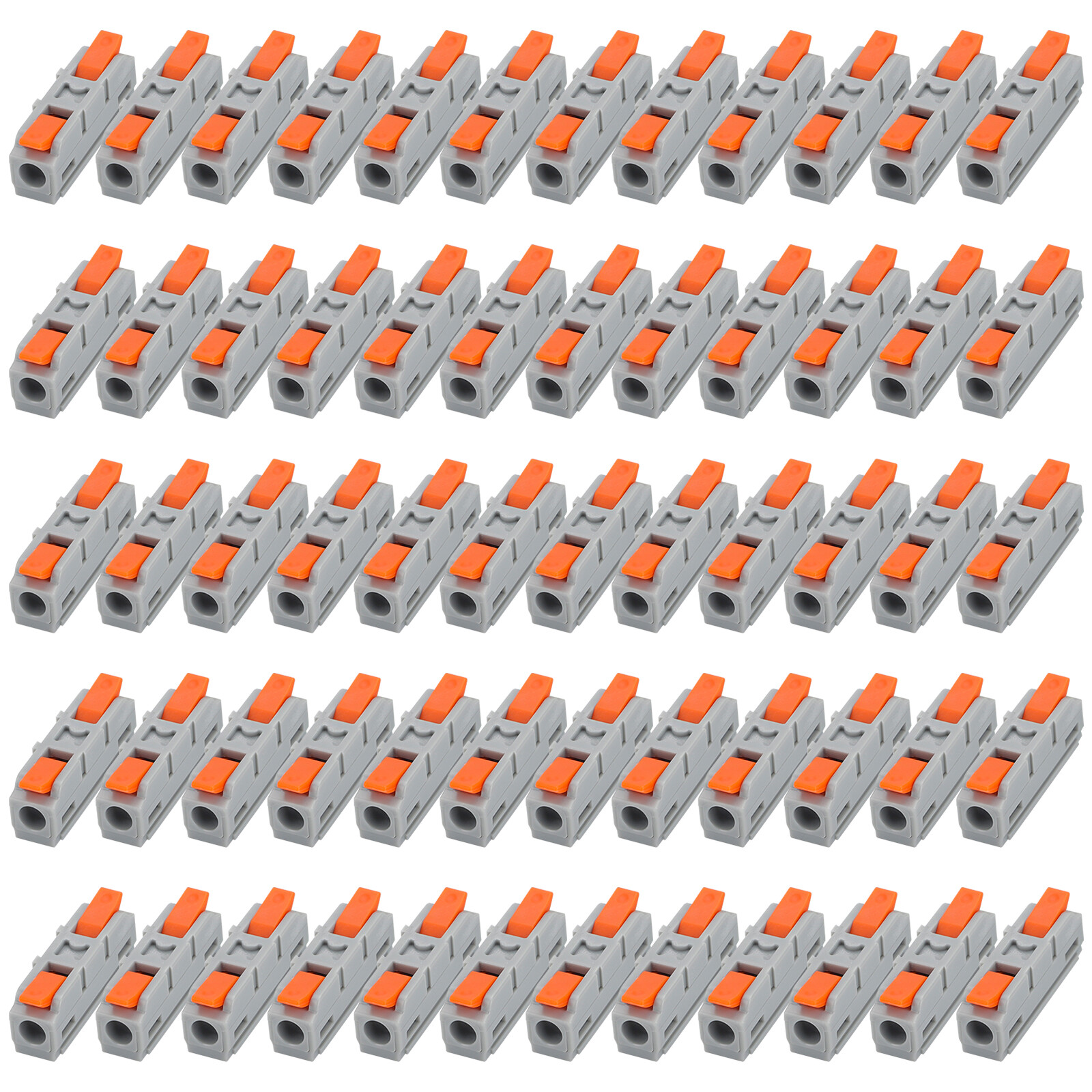 60pcs 1-in-1-Out Lever Wire Connectors Compact Electrical Splicing Kit