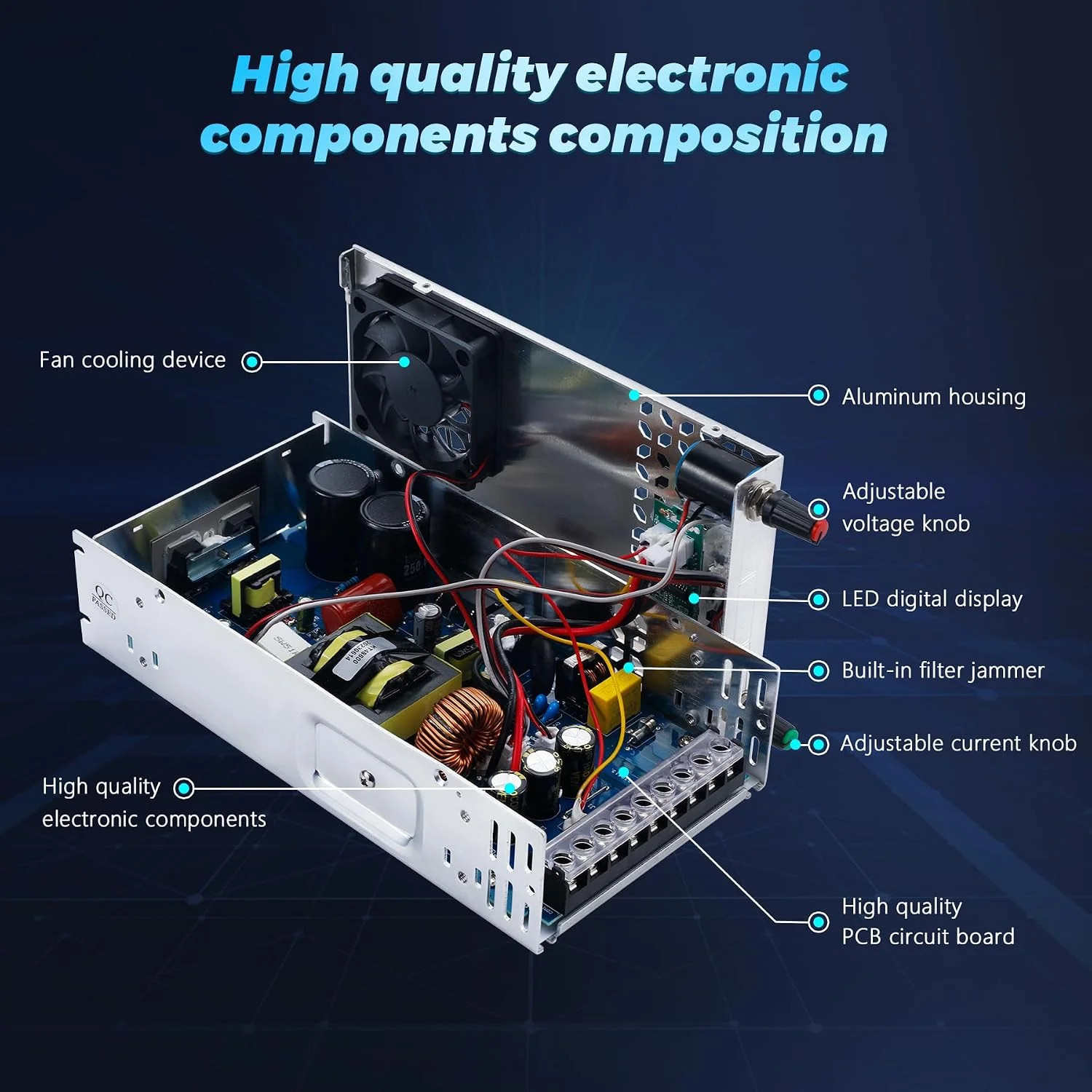 48V Adjustable dc Power Supply 600W,Switching Power Supply AC 110V/220V to DC 0-