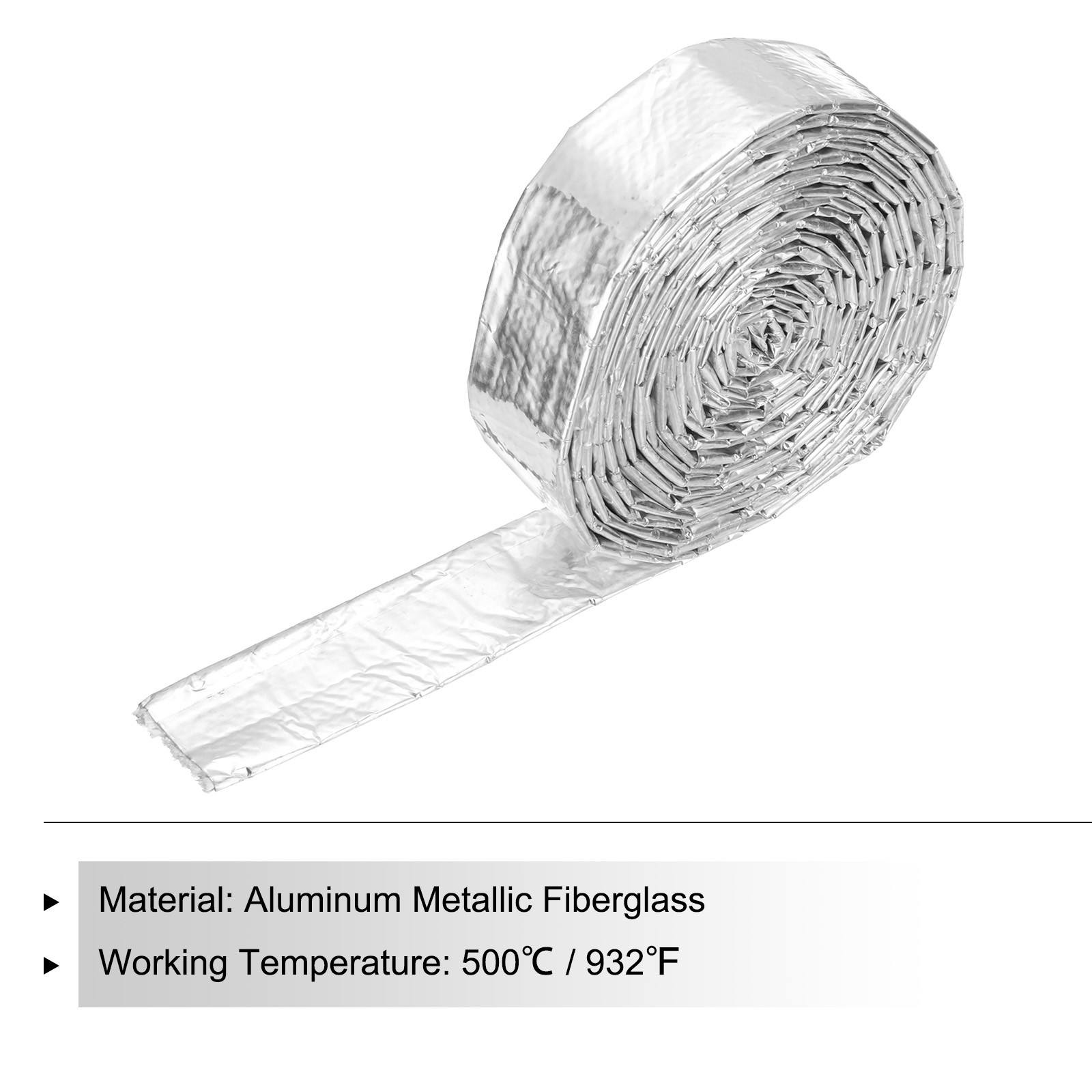 5/8″ ID x 10.5FT Heat Shroud 3mm Aluminized Sleeving for Fuel Lines, Cables