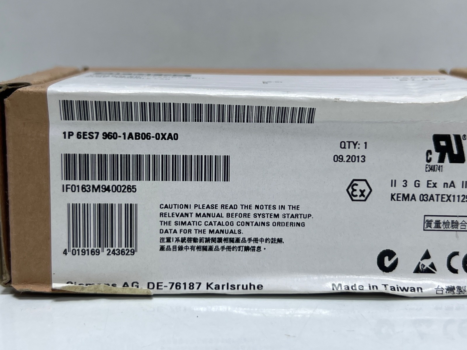 Siemens Simatic S7-400 Central Processing Unit 6ES7960-1AB06-0XA0