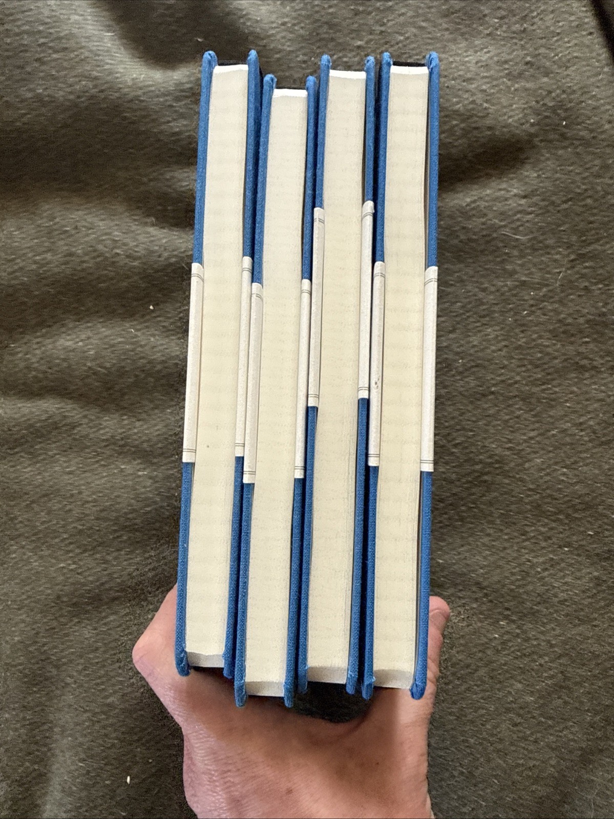 4 – Shinola Detroit Ruled Hard Linen Journals – Blue – Unused – Advert Logo
