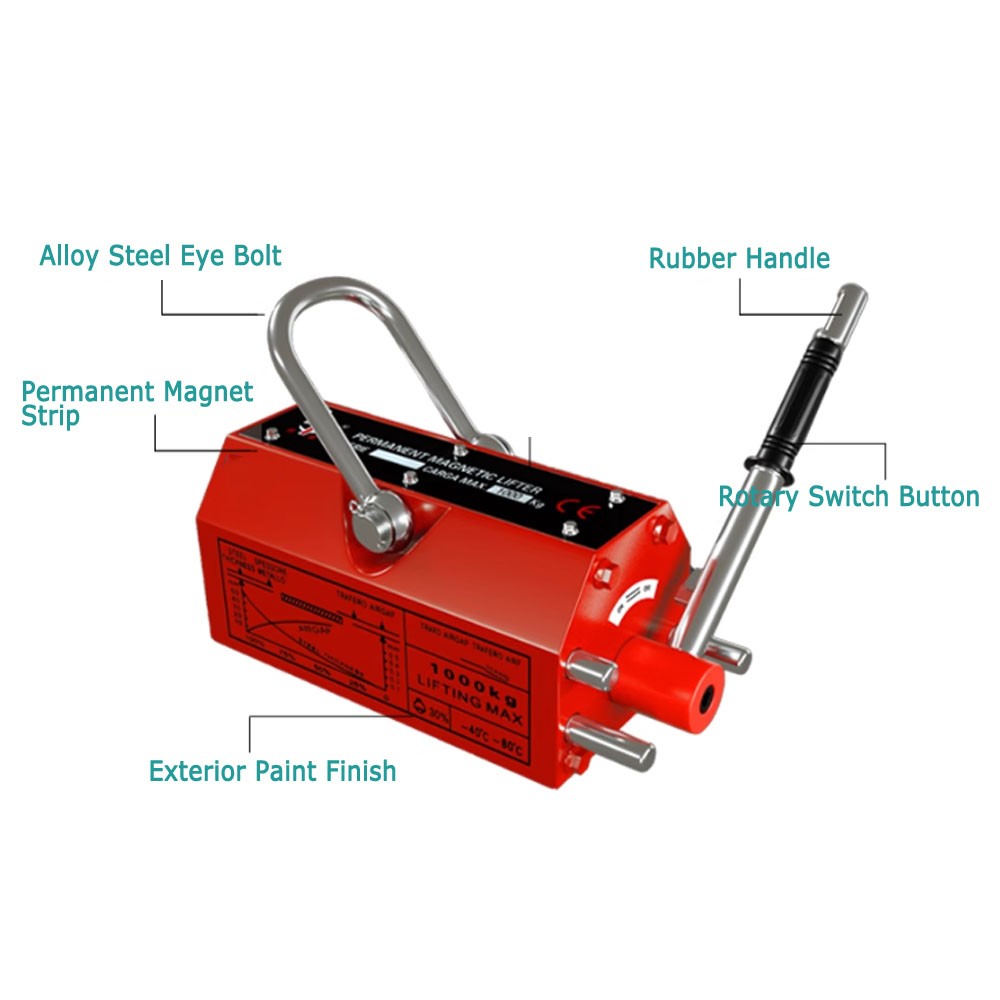 Permanent Magnetic Lifter Lifting Magnet 100/200/400/600 kg Neodymium Hoist