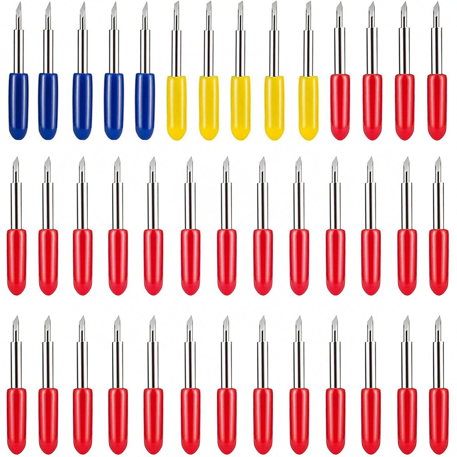 50Pack 30°/45°/60° Assorted Roland Cutting Plotter Vinyl Cutter Blade Knife Tool