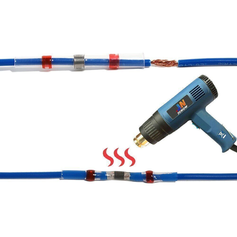 50-1000 Solder Seal Sleeve Heat Shrink Butt Wire Connectors Terminals Waterproof