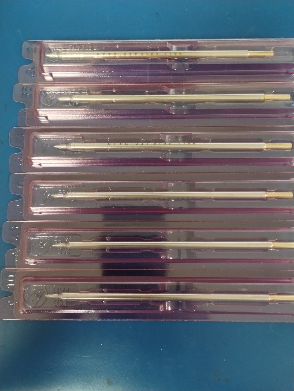 METCAL LOT OF 7 STTC-037 Soldering CARTRIDGE, CHISELS, 1.78MM (0.07 IN), 30DEG