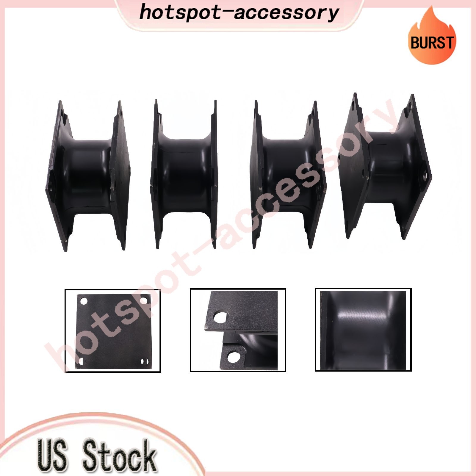 4PCS Vibratory Plate Compactor Rubber Isolator Shock Mount Fits For Doosan