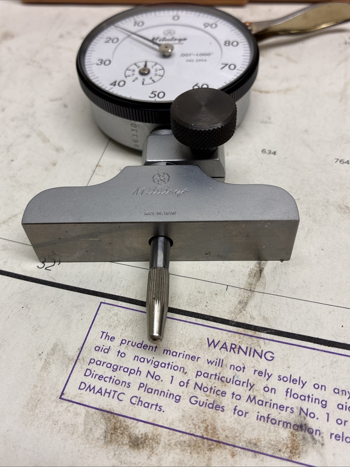 Mitutoyo No. 2904 Dial Depth Gage Machinist Tools Code 7217 2.5”-8”