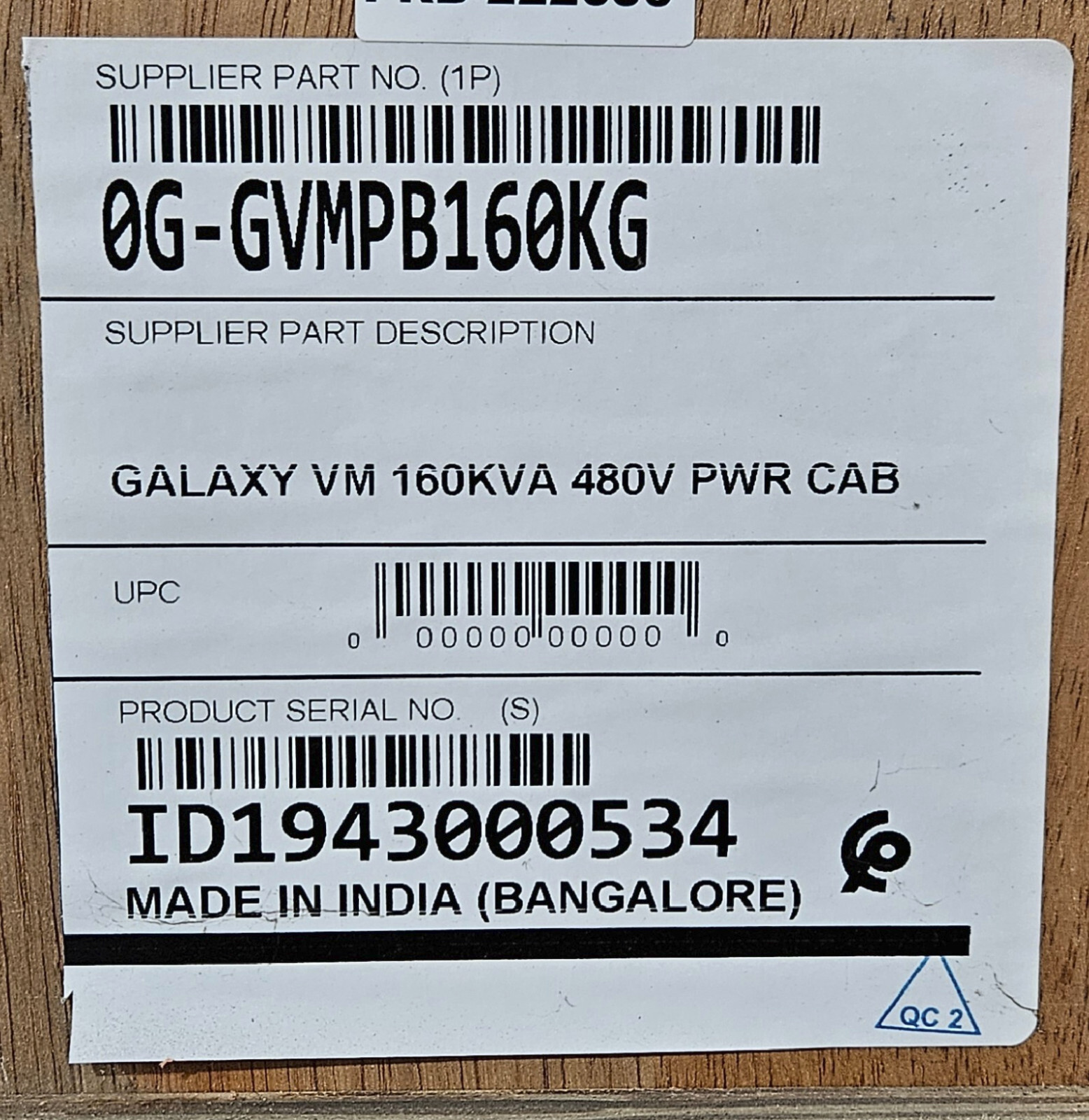 Galaxy VM 160 kVA 480 V Schneider Electric 160 KVA UPS