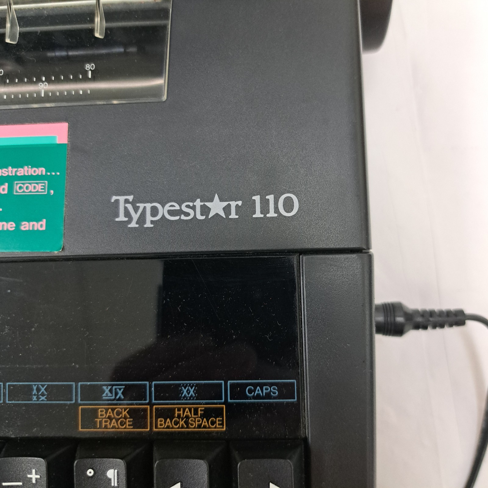 Canon Typestar 110 Black Portable Electronic Typewriter Tested Works