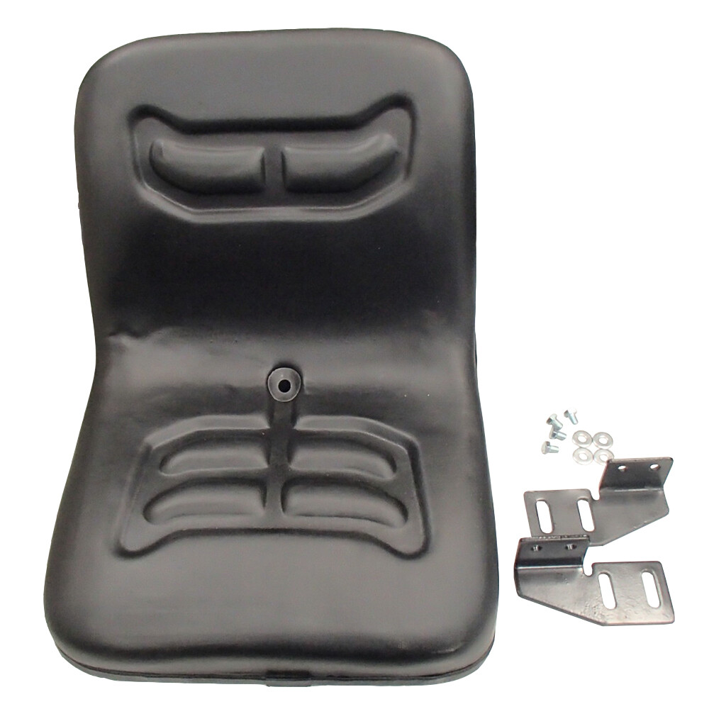 Compact Tractor Flip Seat with Brackets Fits Ford NH 1510 1710 1910 Black Vinyl