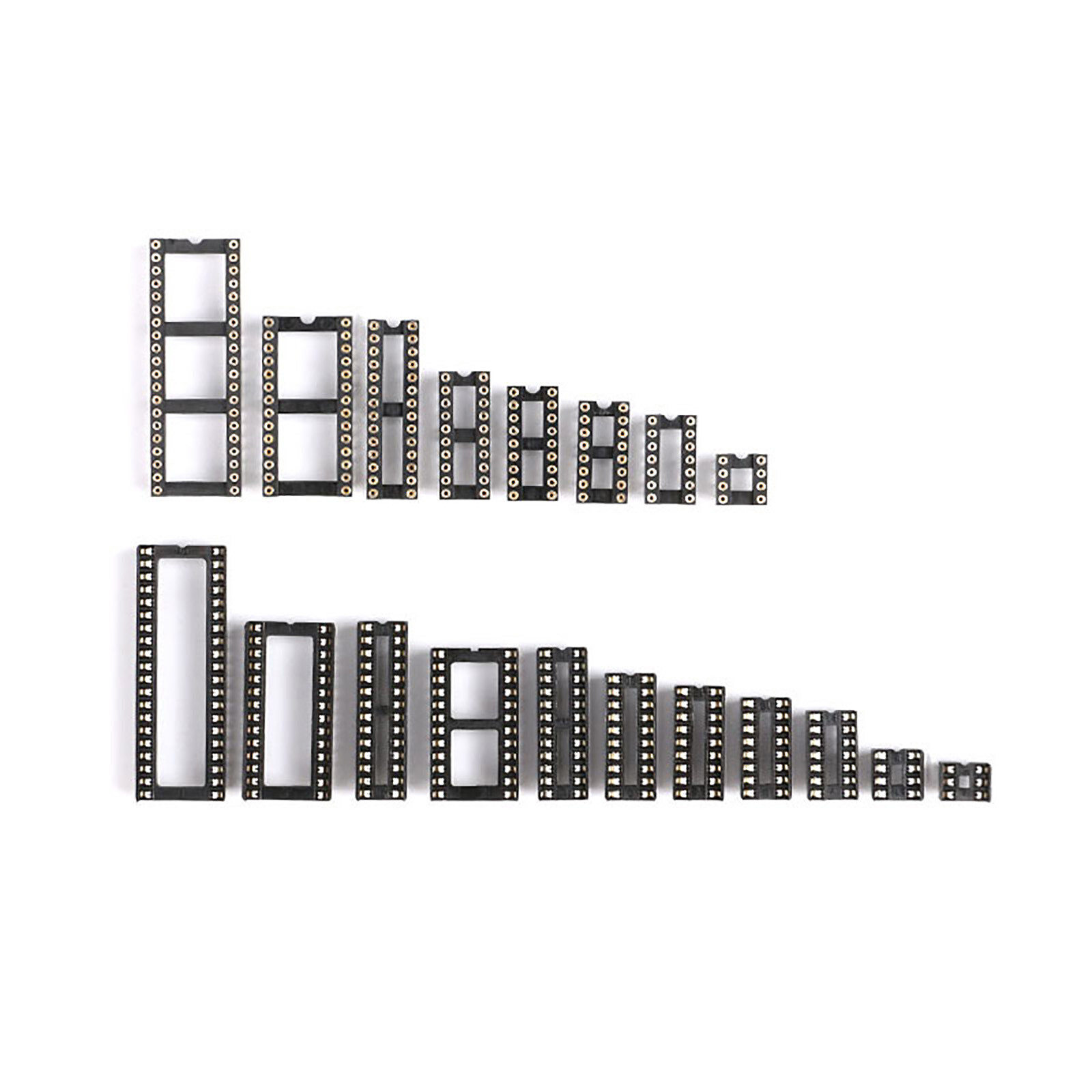 DIP/DIL IC Sockets Chip Socket Round/Flat Pin DIL 6-8-14-16-18-20-24-28-32-40Pin