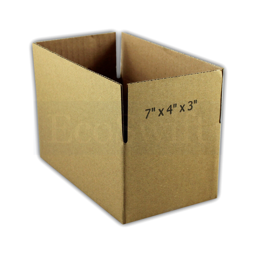 1-Box 7x4x3 EcoSwift Cardboard Packing Moving Shipping Box Corrugated Carton