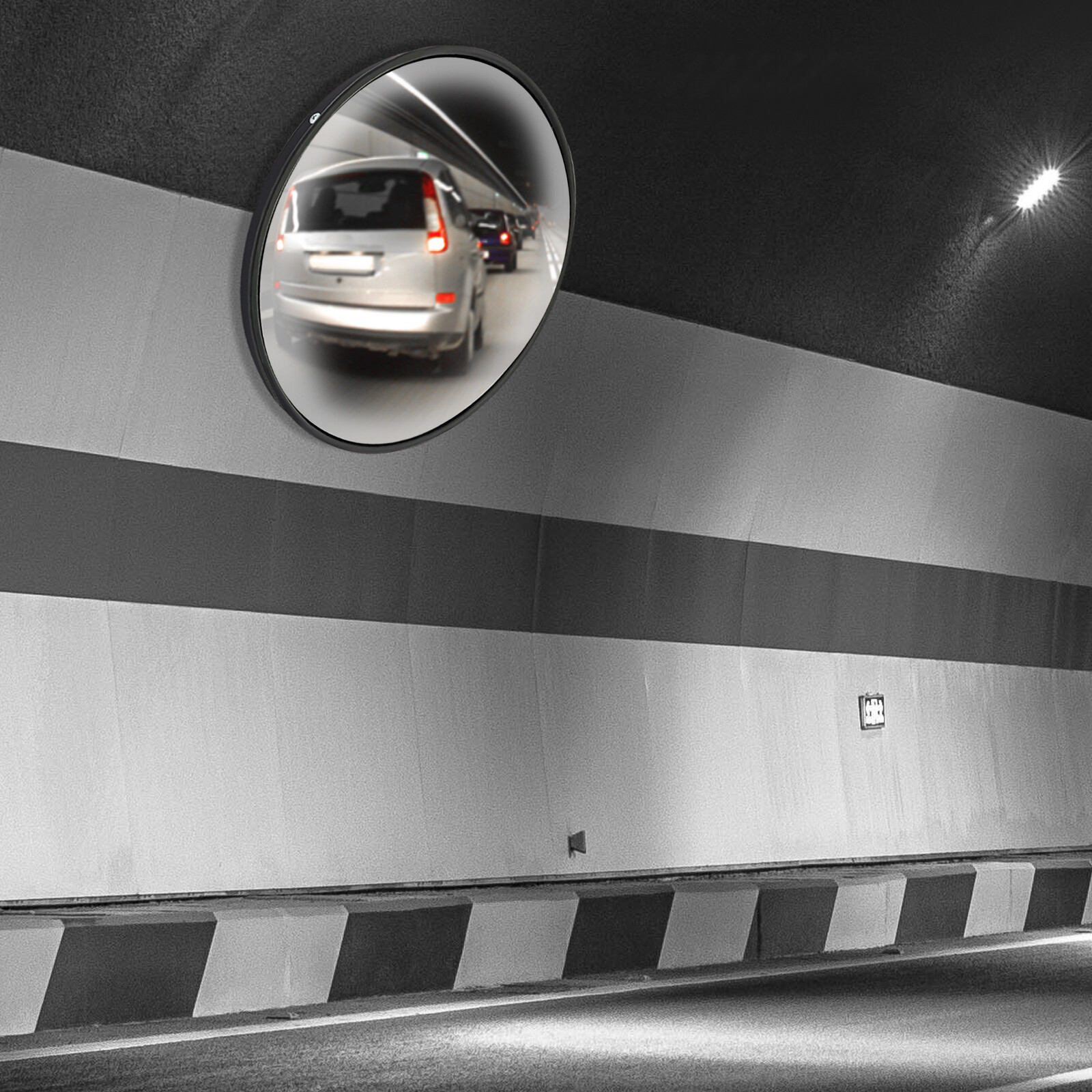 12″ Traffic Convex Mirror Wide Angle Safety Store Corner Blind Spot Security