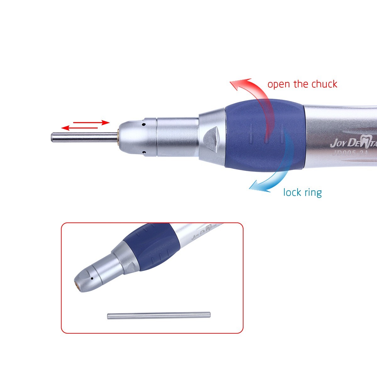 Dental Slow Low Speed Handpiece Straight Contra Angle Air Motor 2Hole/4Hole