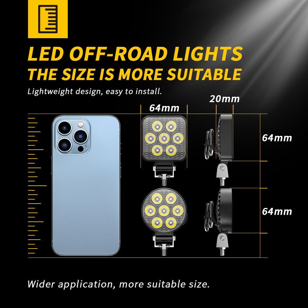 2.5inch 120W LED Work Light Headlights fit John Deere Case New Holland Tractor