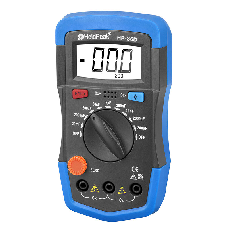 Multimeter Digital Capacitance Meter 20000uF 1999 Counts Backlit LCD Data Hold