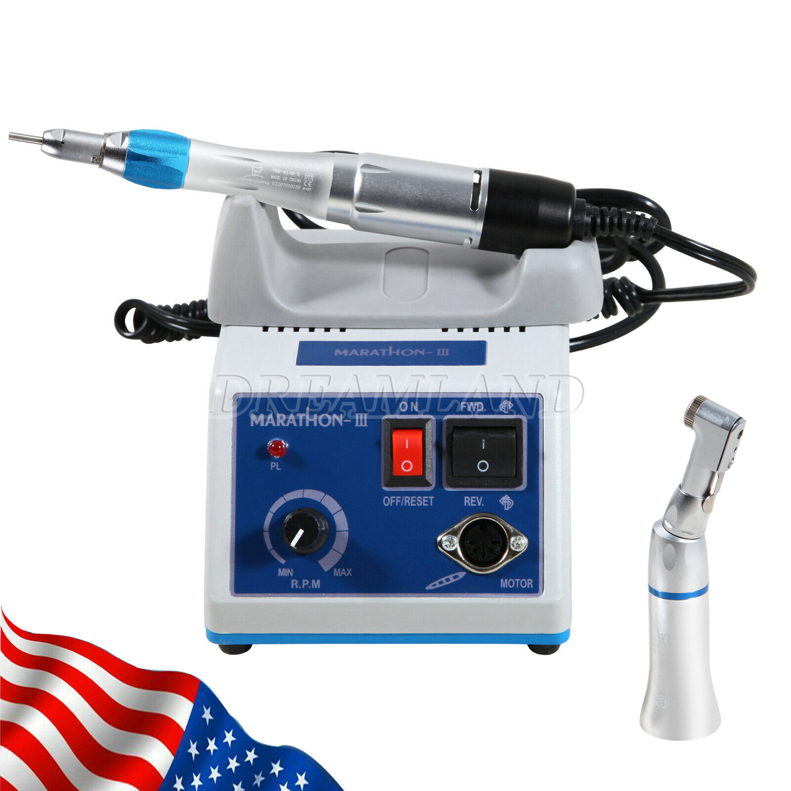 Dental Lab Marathon Electric Micromotor Polishing 35K rpm Motor Handpiece/ Bur