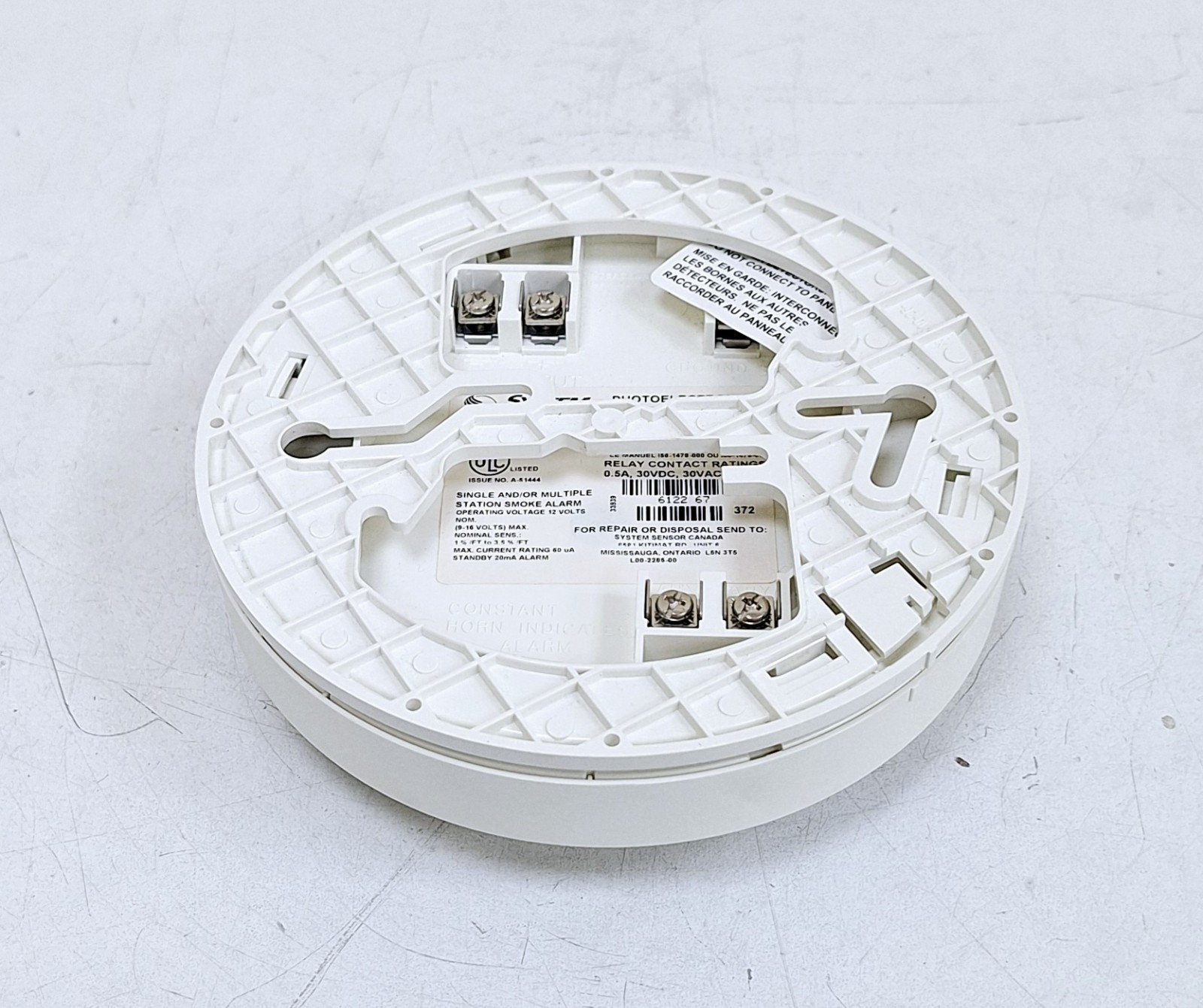 System Sensor 2012HA Photoelectronic Smoke Detector with 85 dB Temporal Horn