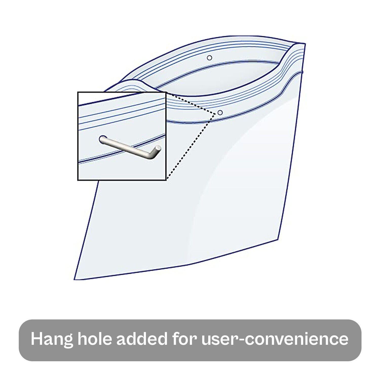 1000 Clear Reclosable Plastic Poly Zip Lock Bags With Hang Hole 10″ x 12″-2 Mil