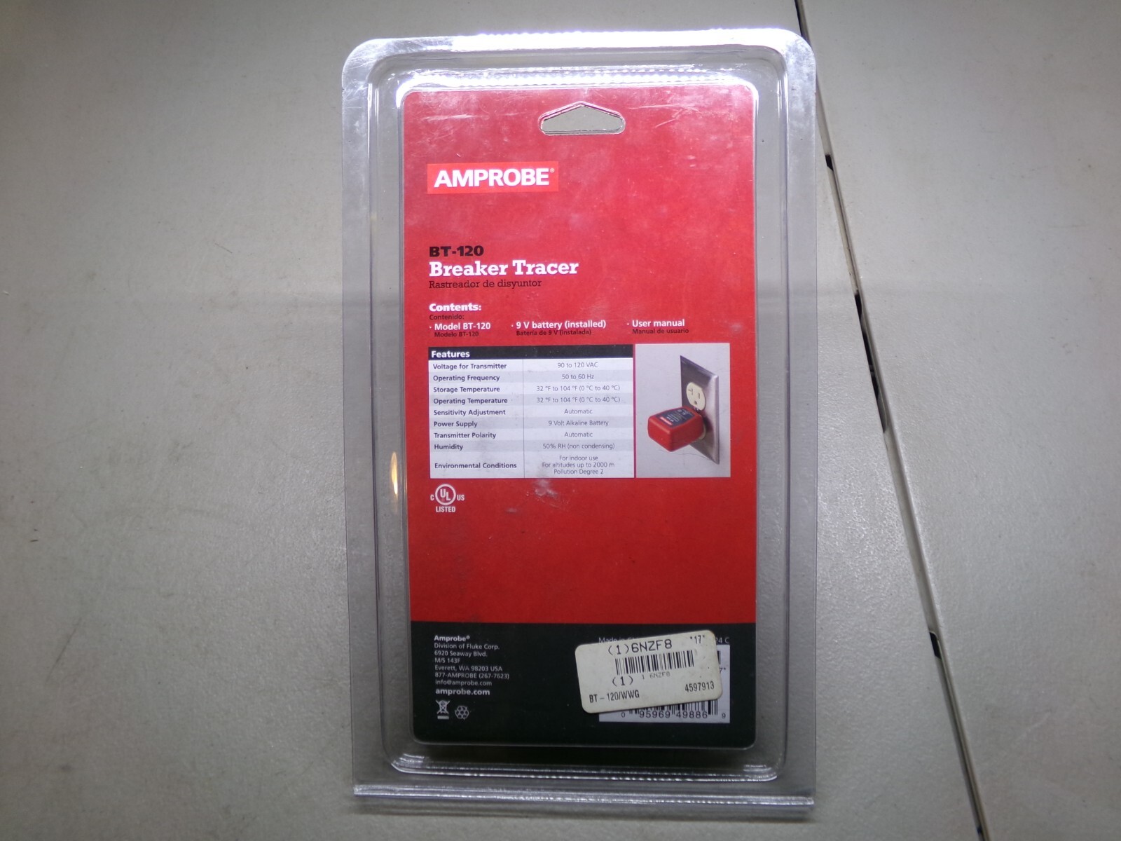 AMPROBE BT-120 CIRCUIT BREAKER TRACER 120V