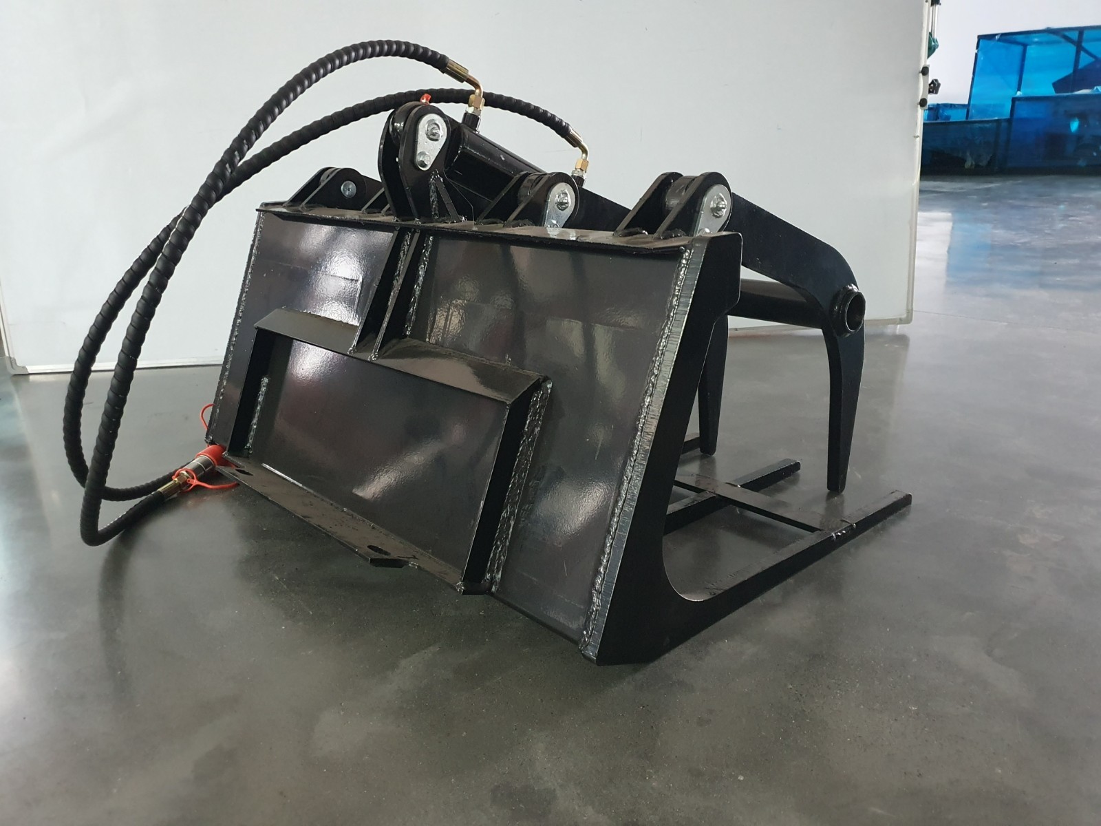 Agrotk 39in Grapple Attachment Hydrualic Wood Grabber Bucket For Mini Skid Steer