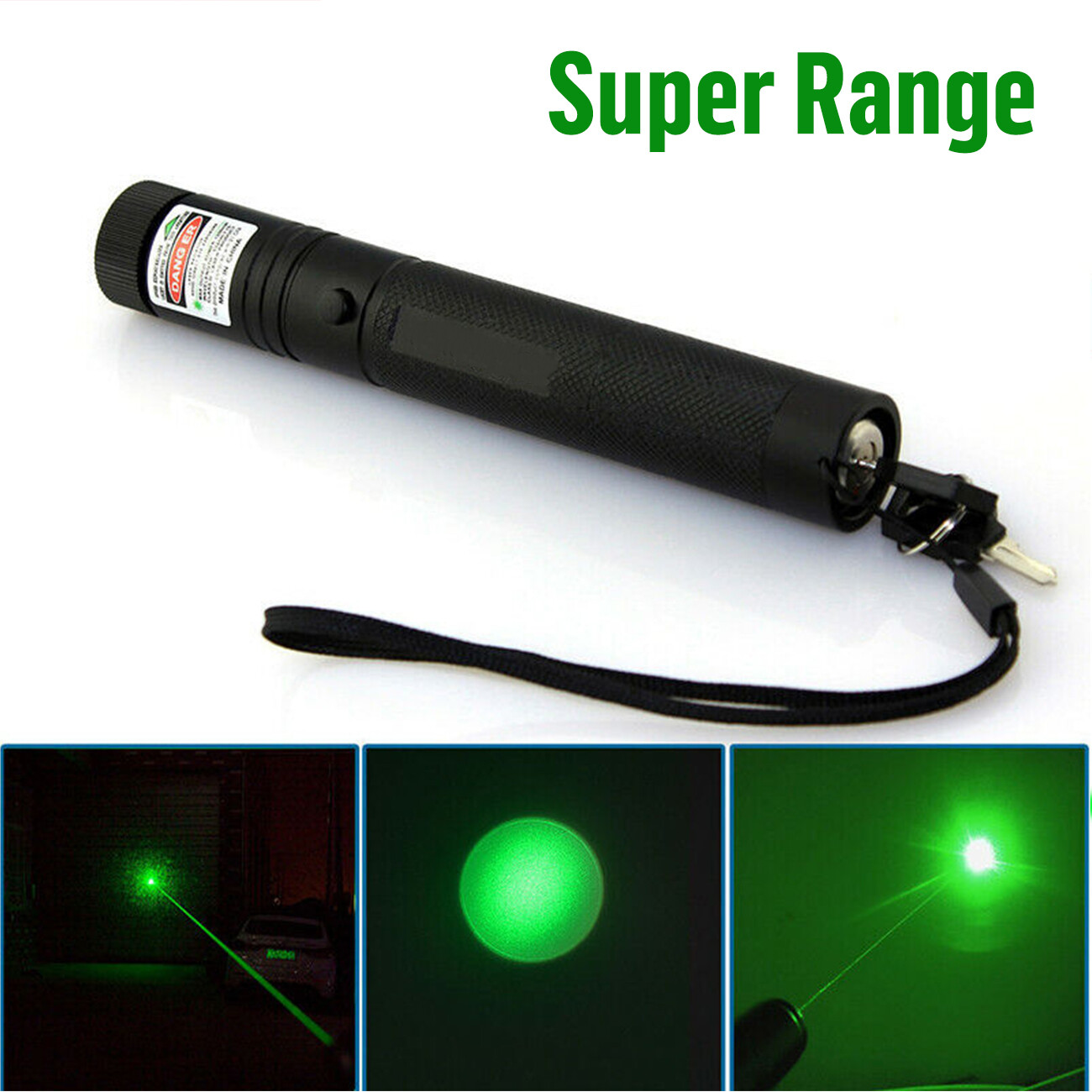 9900Miles 532nm Green Laser Pointer Pen Light Visible Beam Rechargeable Lazer