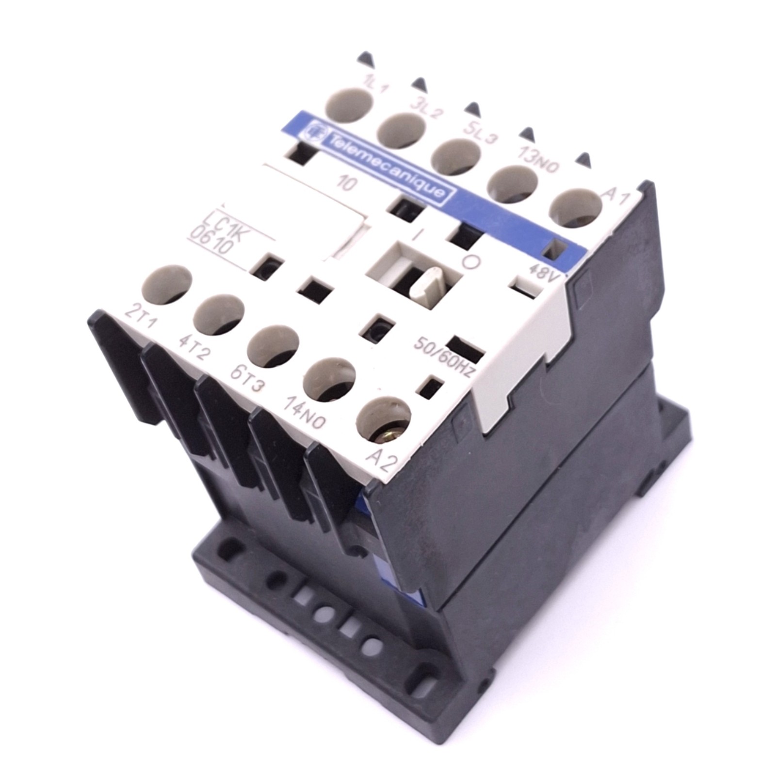 Telemecanique LC1K0610E7 Contactor, 3-Pole NO, 1NO Aux, 15A Max, 48VAC Coil