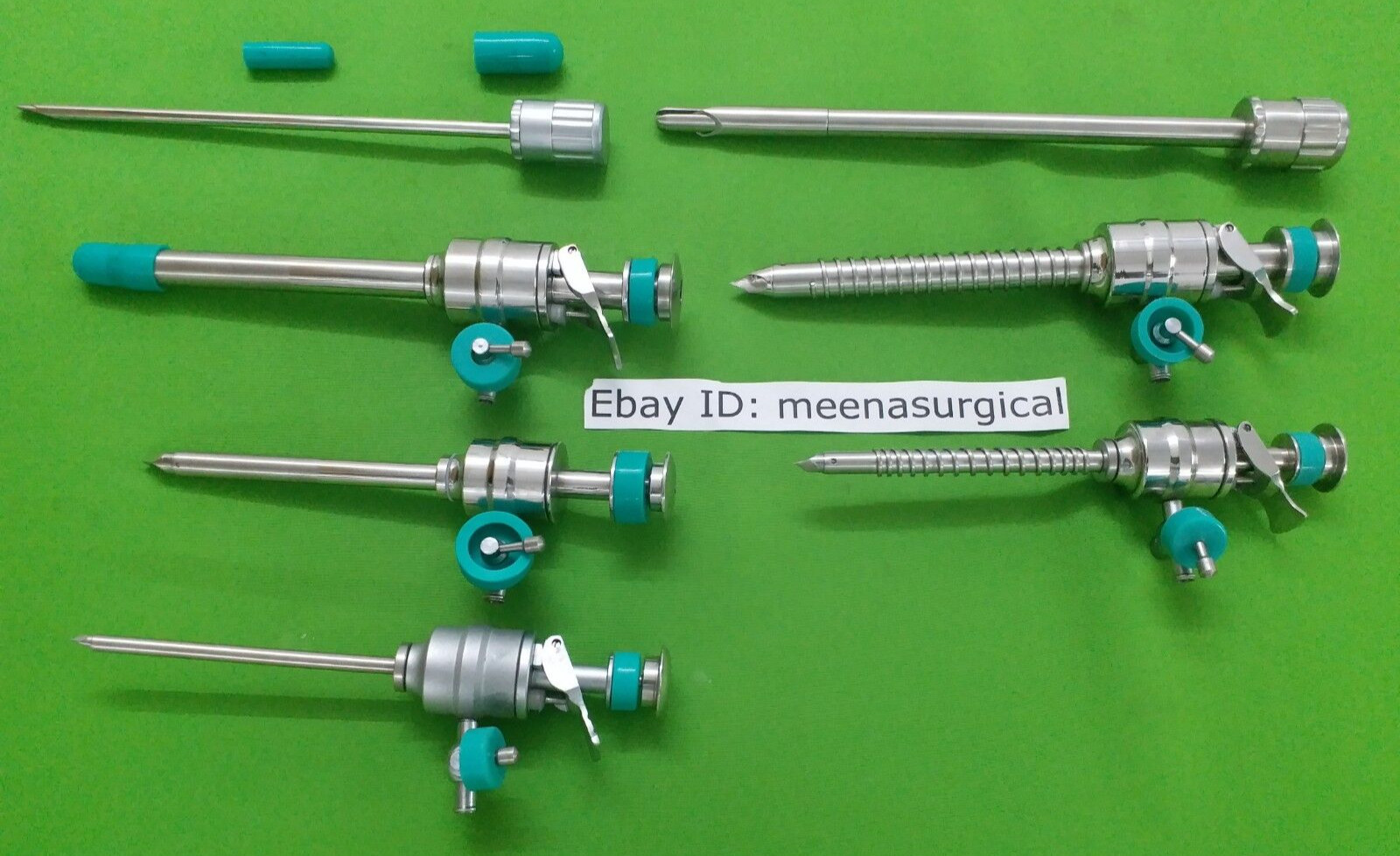 7pc Laparoscopic Trocar Cannula & Safety Trocar Laparoscopy Surgical Instrument