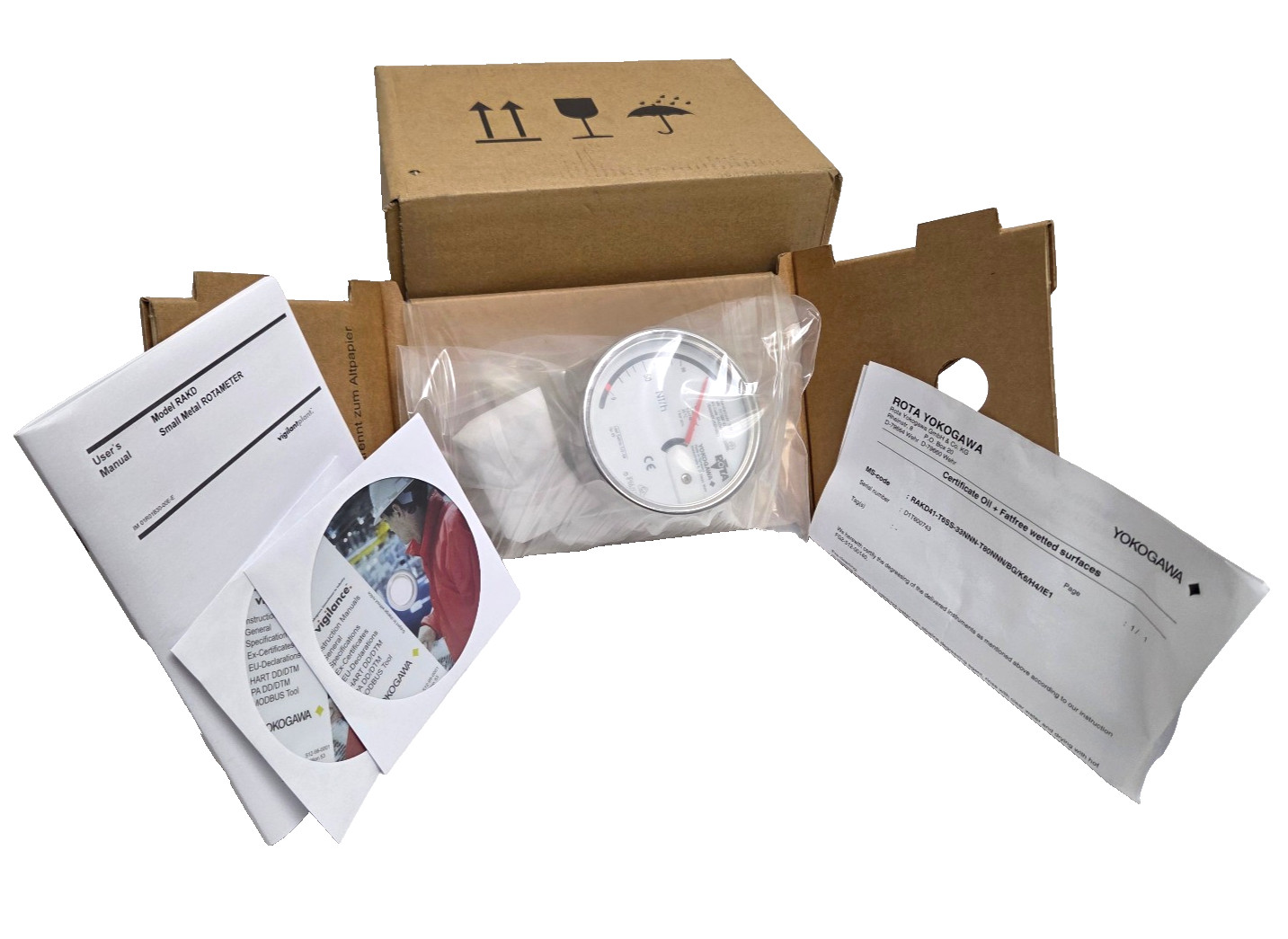 ROTA Yokogawa RAKD41 Gas Flow Rotameter Gauge RAKD41-T6SS-33NNN 1/4″ 100 l/h OF