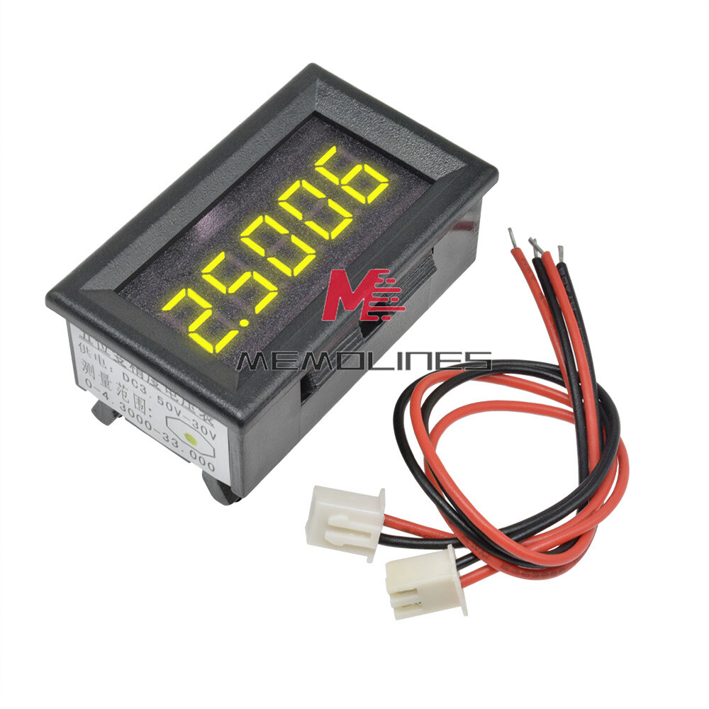DC 0-4.3000-33.000V 5 Digit Digital Voltmeter Voltage Meter Car Panel 4Colors