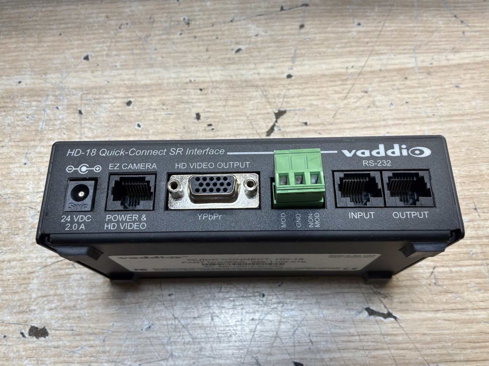 12 Vaddio 998-1105-016 Quick-Connect SR-Short Range Video Interface /JUA3559
