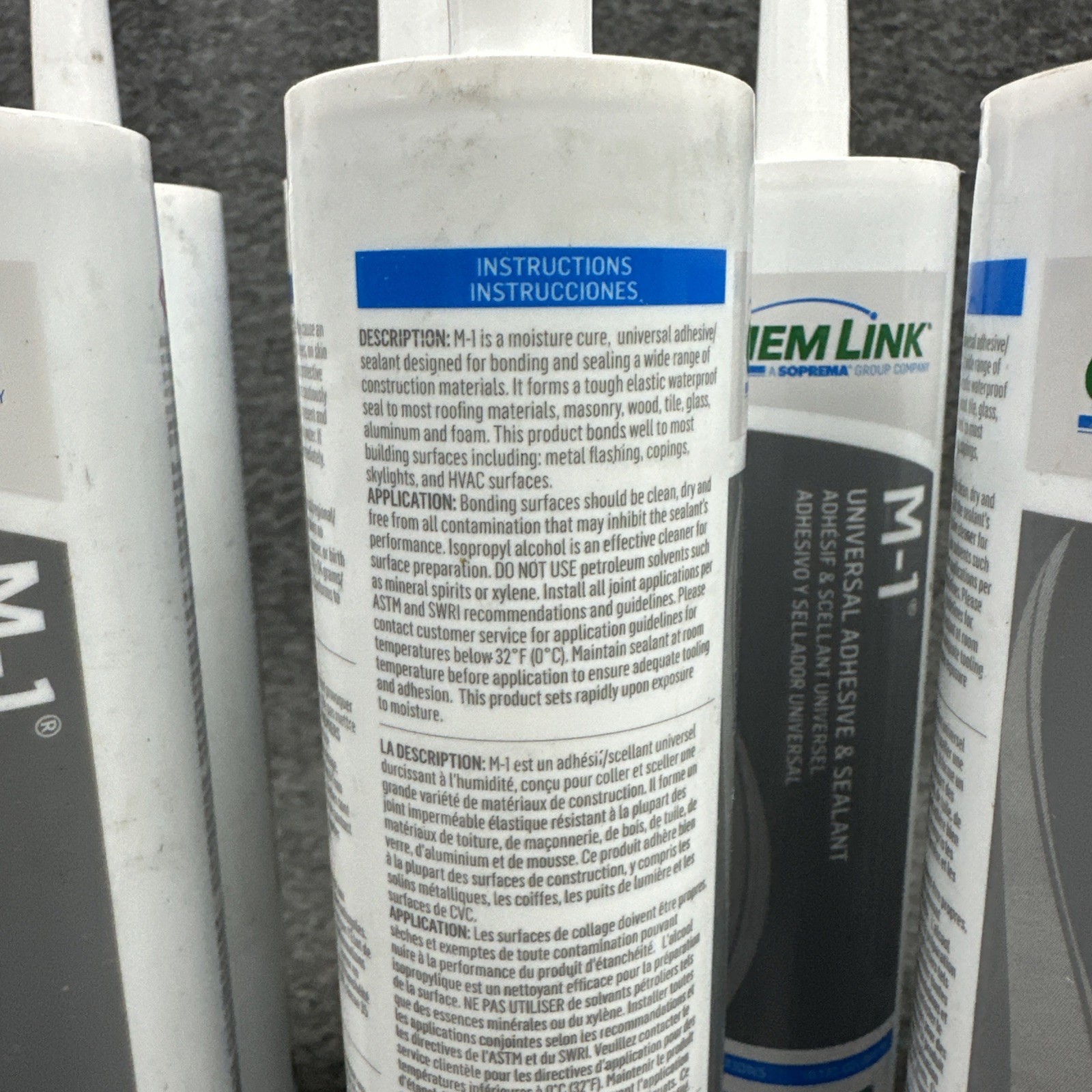 11 Pack Chemlink M-1 Black Universal Structural Adhesive & Sealant Cartridge NEW