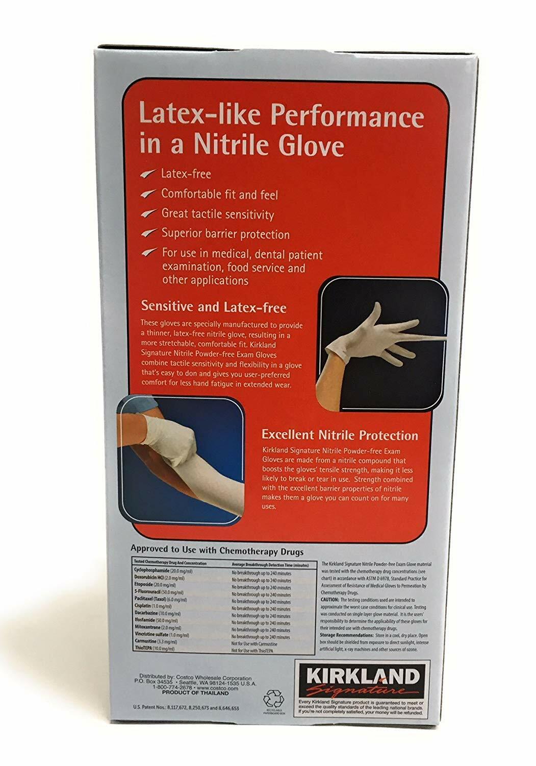 2 X 200 Kirkland Signature Disposable Nitrile Exam Gloves – 400 Count Small Size