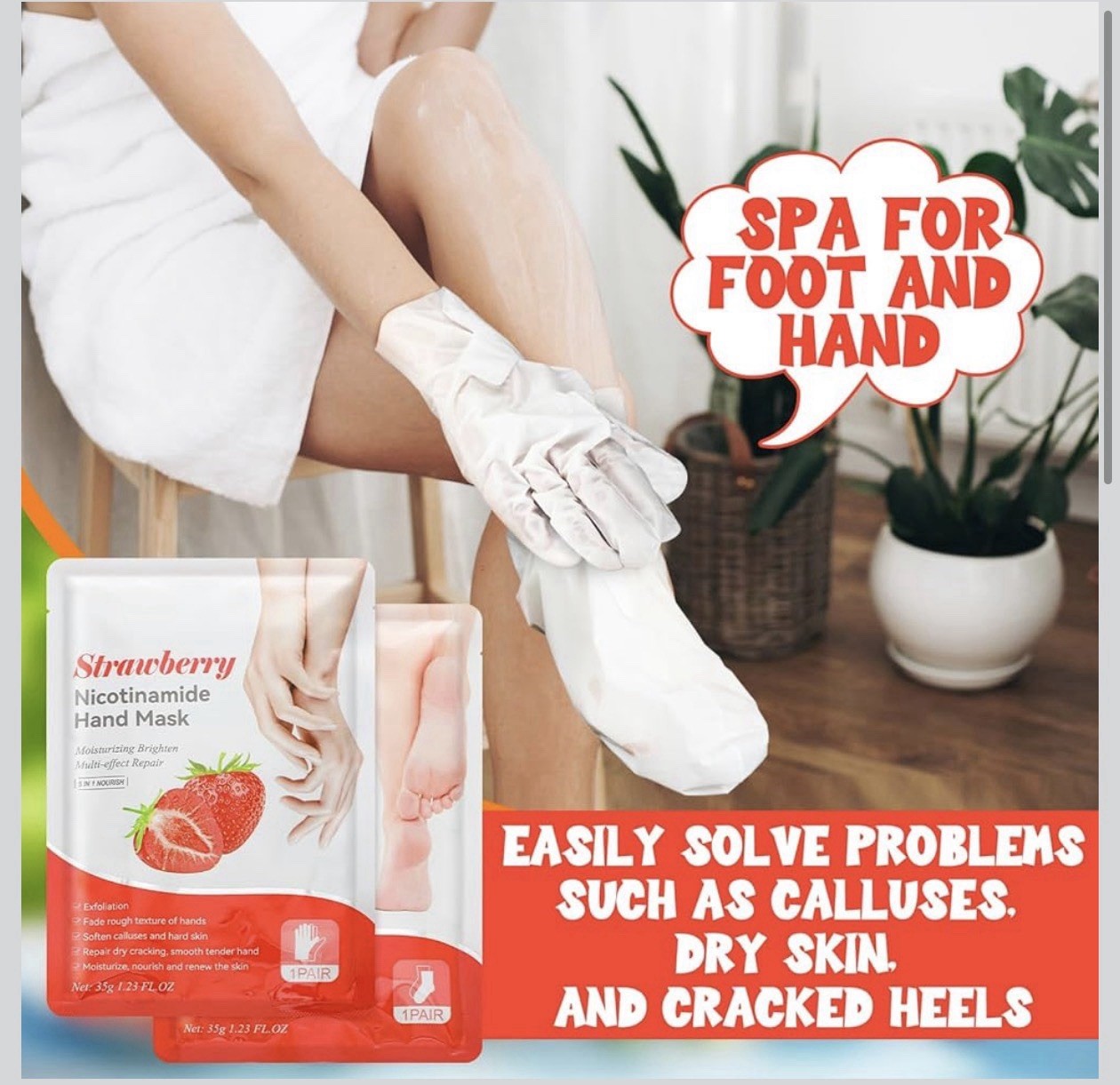 Hydrating & Moisturizing Gloves & Socks Masks Combo 24PCS for Hand and Foot