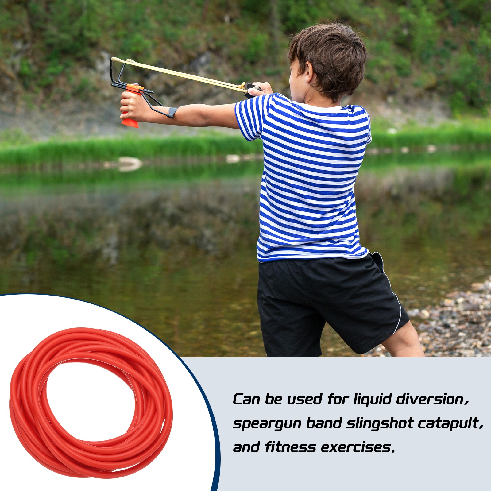 13 Ft(4M) Latex Rubber Tubing, 1/8″(3mm)ID 1/4″(6mm)OD, Red