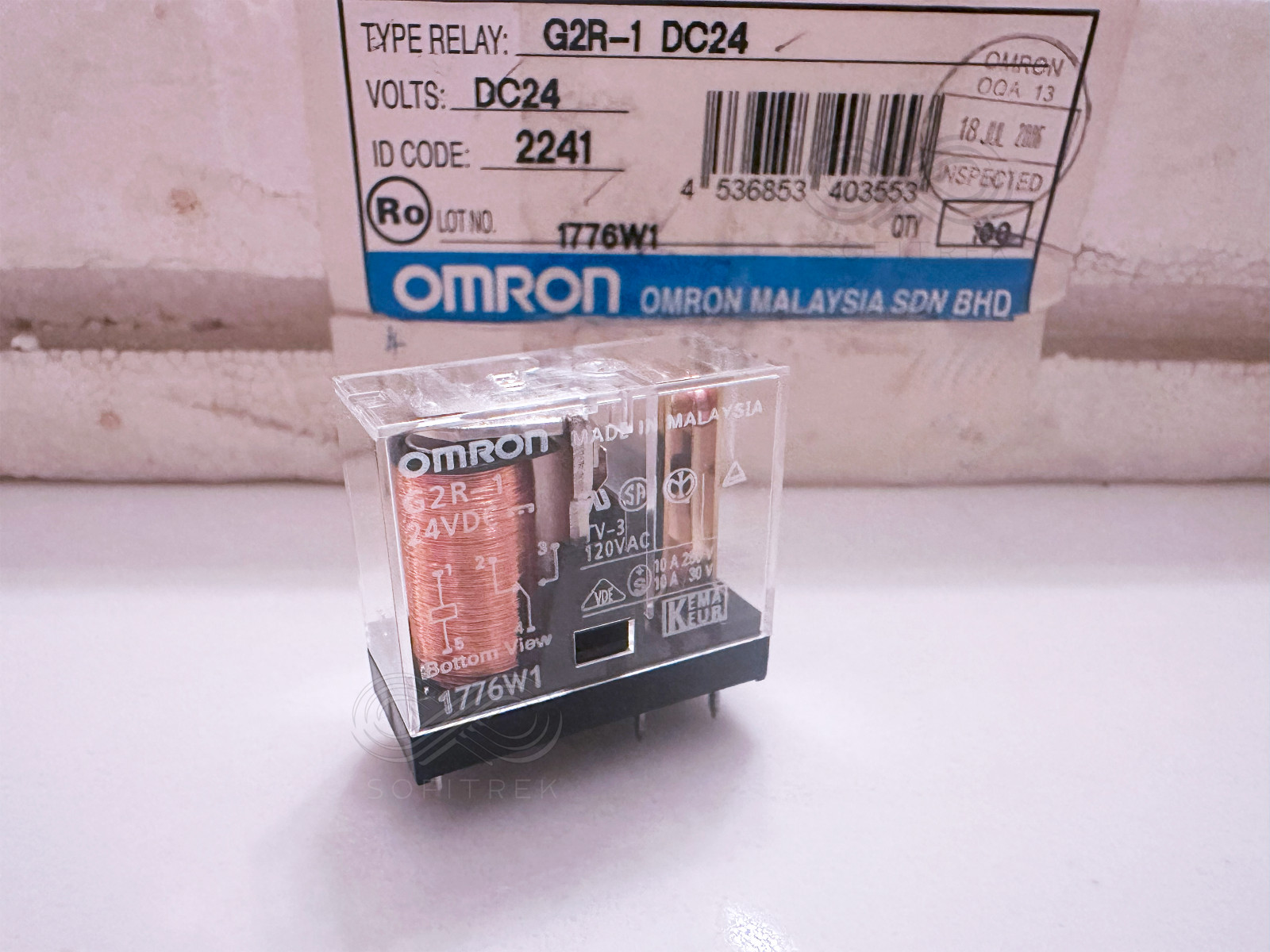 G2R-1 DC24 G2R-1 24VDC OMRON PCB Power Relay 24VDC SPDT 10A