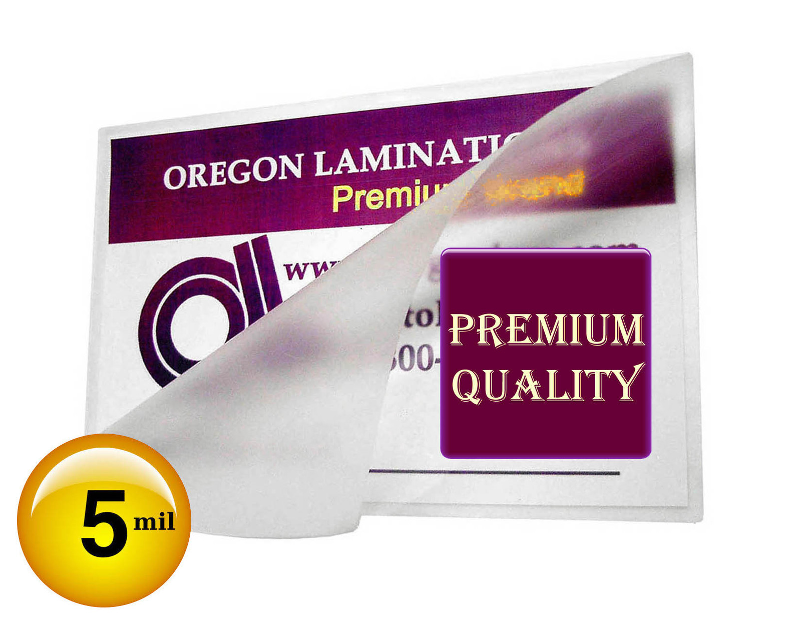 Hot Laminating Pouches 2-1/4 x 3-3/4-inch Business Card size [100/pack] 5 Mil