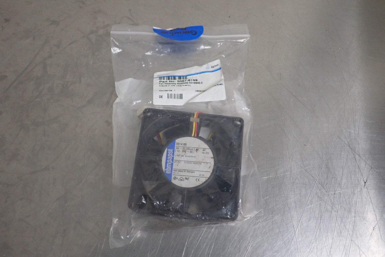 Agilent Technologies 5067-6199 Fan Assembly 92x92x32 3314NNS-2