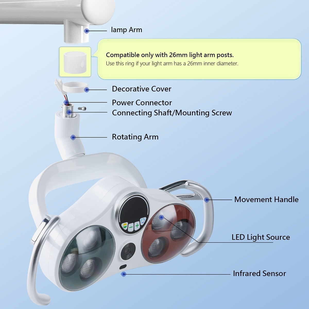 Dental Chair Unit Oral Camera Light 1920×1080P LED Expert Diagnosis SONY Sensor