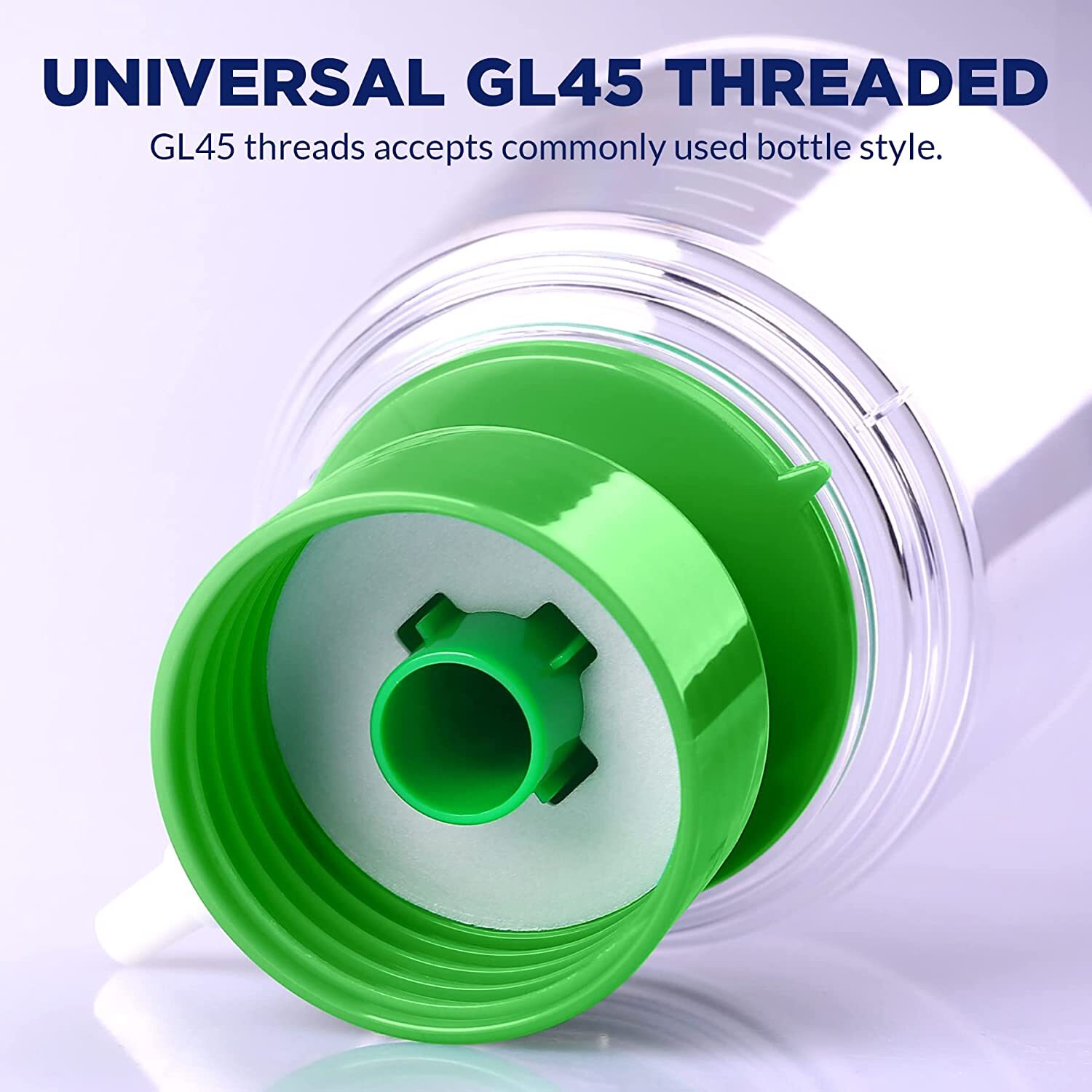 60PK Lab Polystyrene Bottle Top Vacuum Sterile Filter Graduated Clear 0.22um PES