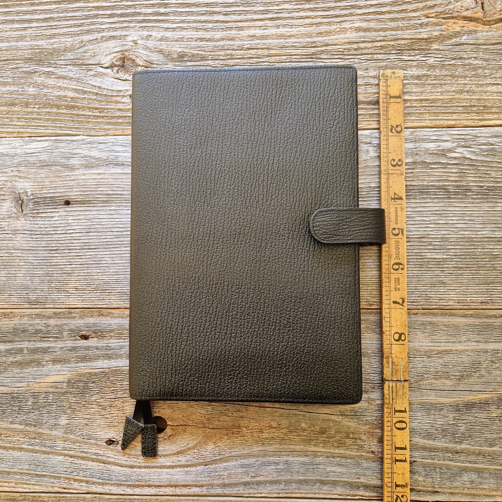 Fabriano A5 Leather Writing Case w/ Notepad | Black Leather Portfolio