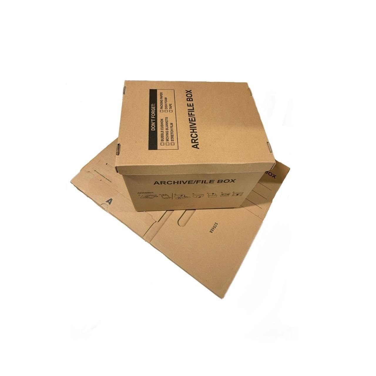 20 – Pack 18x15x14 Medium Standard File Storage Moving Box with Lid…